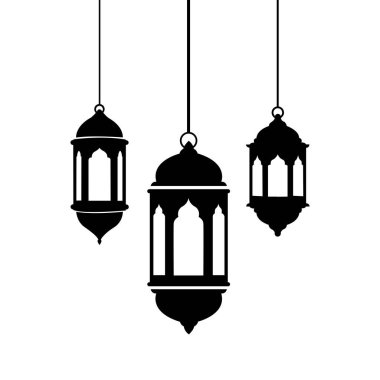 İslami Fener Siluet Vektör Ramazan Dekorasyon Sanatı