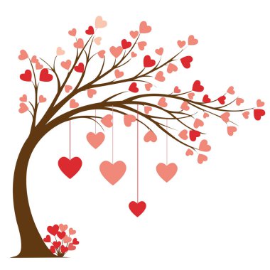 Sevgililer Günü Ağaç Resimleri Romantik Aşk Sembol Sanatı