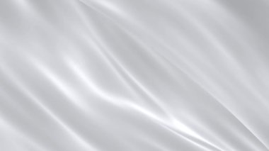 Soyut Beyaz Dalgalı Kumaş Uzaklara Uçup Açılan Döngü Arkaplanı.