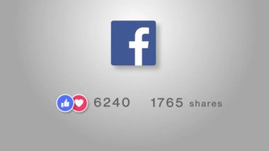 Sosyal medya etkisi. Facebook arkadaş istekleri, mesajlar, bildirim çubuğu 4K 3D Yeşil Ekran Döngüsü Canlandırması.