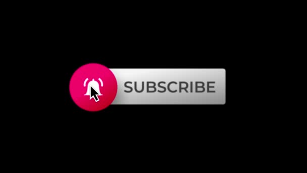 Share Like and Subscribe. Анимация зеленого экрана курсора мыши. — стоковое видео