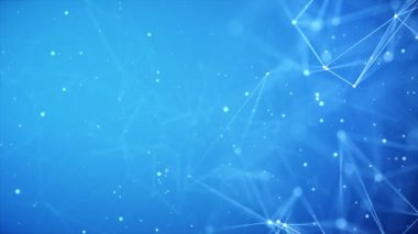 Noktaları, çizgileri ve üçgenleri birleştiren soyut kompozisyon.