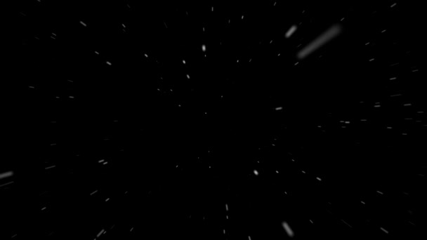 4K Abstrakte Sterngeschwindigkeit Partikelgeschwindigkeit Animation durch den Weltraum. Sterne und Hyperspace-Reisen. — Stockvideo