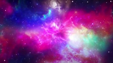 Evrenin 4K kökeni, Büyük Patlama, parlak fütüristik döngü animasyonu.