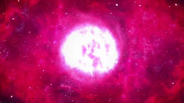 Flying In Orion Nebula 4K - съемки для научных фильмов и кинематографических фильмов в космосе — стоковое видео