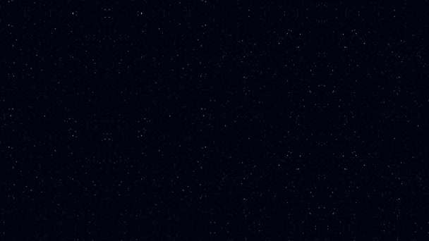 Nacht sterrenhemel met fonkelende ster deeltje knipperende sterren Fast Moving motion Loop achtergrond. — Stockvideo