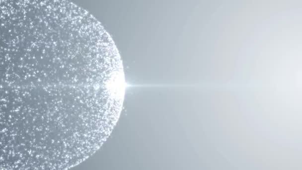 Plexo abstrato Rede linhas conectadas e pontos círculo esfera partículas de túnel Seamless Loop fundo. — Vídeo de Stock