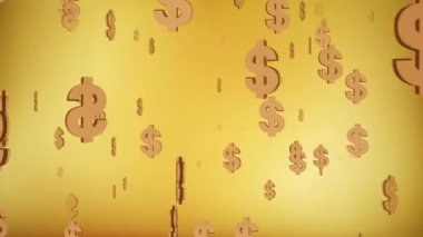 Düşen Amerikan Doları Sembolleri arkaplan döngüsü canlandırması
