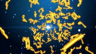 neon arkaplan altın renkli müzik notaları ve ses dalgası döngüsü müzik konsepti animasyonu