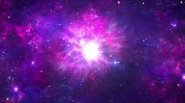 4K Persid meteor yağmuru zaman aşımı, dönen galaksi yıldız çizgisi döngüsü Animasyon Arkaplanı.