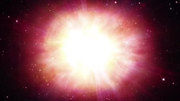 Star Super Giant Nebula Red Space Power Electric Light Loop Animation. — стокове відео
