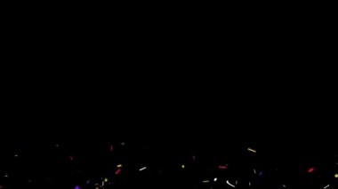 Renkli Konfeti Parçacıkları Patlamalar Düşen Animasyon