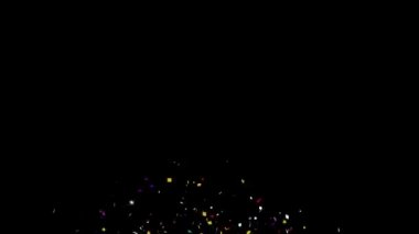 Renkli Konfeti Parçacıkları Patlamalar Düşen Animasyon