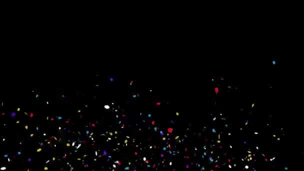 Confetti Party Popper Explosies Animatie — Stockvideo