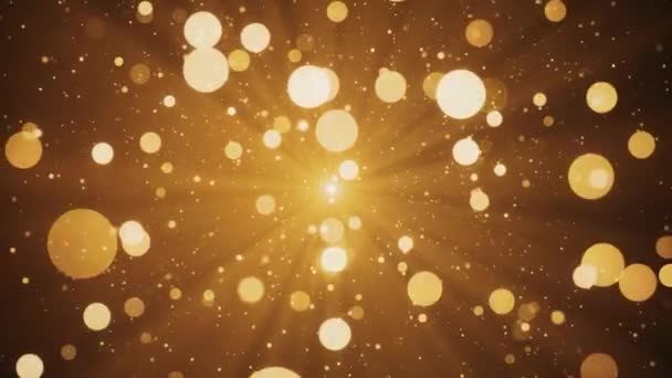 Αφηρημένο βρόχο φόντο Λαμπερό σωματίδια glitter φως που πέφτει λάμψη bokeh λάμψη αποτέλεσμα. — Αρχείο Βίντεο