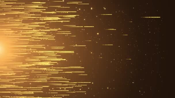 Fundo abstrato com brilho de ouro prêmios linhas de poeira Loop Background. — Vídeo de Stock