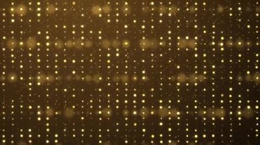 Yıldız ışıltısına sahip altın yıldız parçacıkları parıldayan ışık efekti çizgisi arkaplanı.