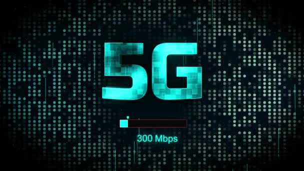 5G Technologia szybkiej komunikacji internetowej dla biznesu internetowego Animacja pętli. — Wideo stockowe