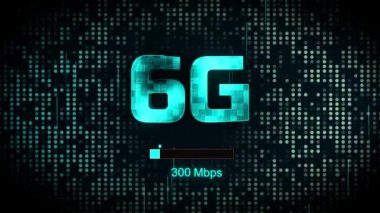 IOT mobil kablosuz ağ, mobil teknoloji döngüsü arka planı nesnelerinin 6G interneti.