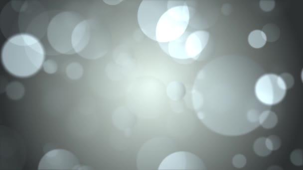 Zilver en wit glitter glitter licht bokeh abstracte textuur Loop achtergrond. — Stockvideo