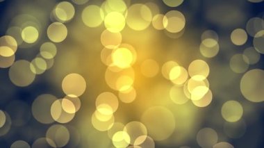 Soyut bulanık sarı turuncu ışıklar ve bokeh döngüsü animasyonu.
