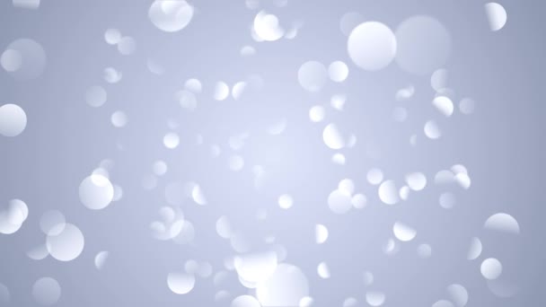 Abstrakt mjuk ren vit suddig Glitter damm Tiny rörliga partiklar Loop bakgrund. — Stockvideo