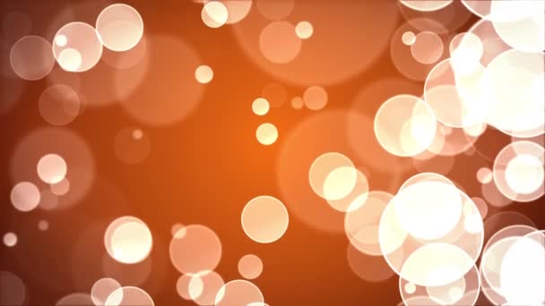 Animación de fondo Bokeh colorida naranja del lazo 4K para la difusión, los anuncios y las presentaciones. — Vídeo de stock