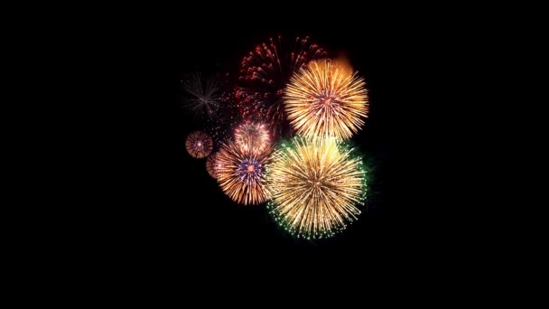 4K Abstract Loop sem costura de fogos de artifício reais Mostrar fundo de explosão. — Vídeo de Stock