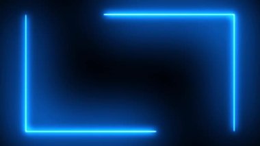 3d soyut fütüristik neon morötesi ışıldayan çizgiler Çerçeve.