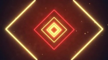 4k Soyut Dijital Neon Çokgen Döngüsü Canlandırma arkaplanı.