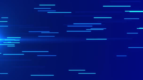 4K Trendy Digital Cyber Blue Neon Tubes Beleuchtung Moving Loop Animation. — Stockvideo