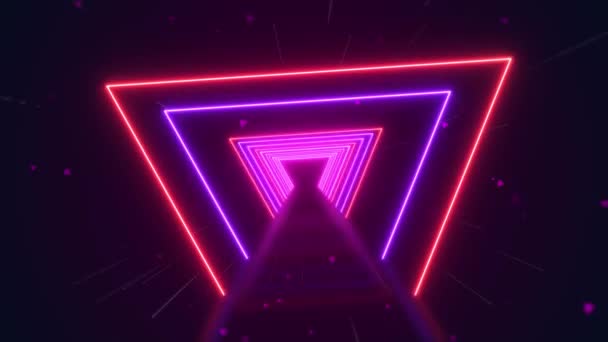 4K Abstract neon lights motion animated Loop background Animação — Vídeo de Stock