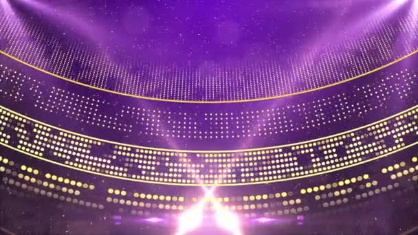 Neon led spot světlo ocenění party píseň nebo taneční show bliká VJ stage smyčka pozadí. — Stock video
