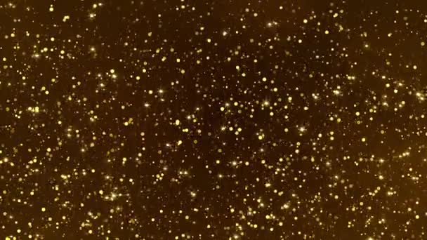 4K Gold luxury Blinking particles loop Animation — Video Stock