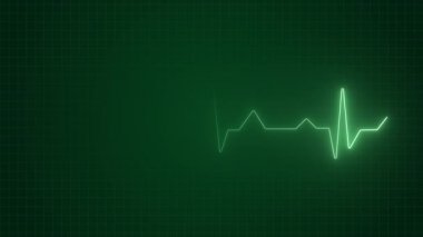 4K 3D EKG Kalp atışı Monitör Hareketi Grafikleri, HUD Element canlandırması