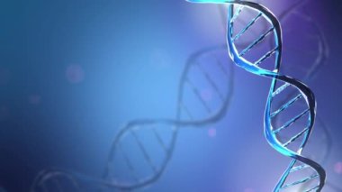 Gelecekçi DNA analiz sürecinin ayrıntılı dijital arayüzü Hareketli grafik arkaplan.