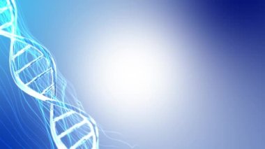 Dijital DNA genomu çift sarmal döngü animasyonu 4k 3B Arkaplan.
