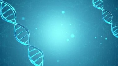 4K döngü tel çerçeve DNA molekülleri yapısı yumuşak mavi arkaplan üzerinde örgü.