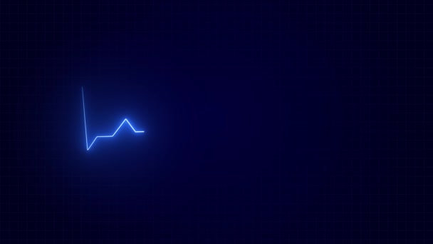 心电图，心电图曲线。心律失常率脉动测量心律失常监测网. — 图库视频影像