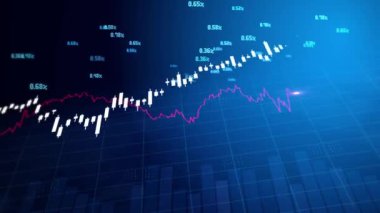 İş büyütme çizelgesi. Koyu mavi grafik İş, başarı, borsa