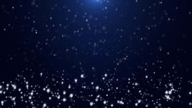 Siyah Döngü Arkaplanda Yüzen Doğal Organik Toz Parçacıkları.