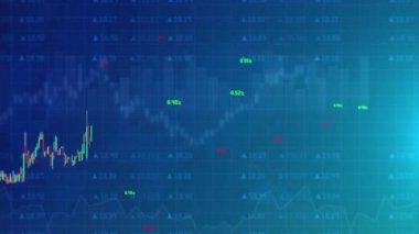 Grafik Finansal Veri İş Veri Grafiği ve Sayılar Canlandırması