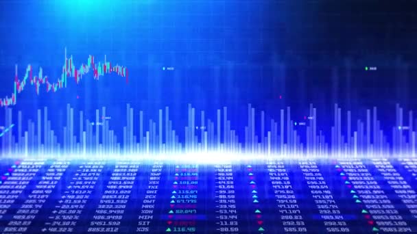 Contabilidade financeira da análise gráfica sumária dos lucros. — Vídeo de Stock