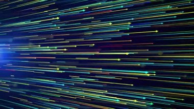 Soyut dalgalar titreşen parçacıkları titretir Dalgalanan çizgiler çizgi üzerinde tozlanır Kusursuz döngü arkaplanı animasyonu .