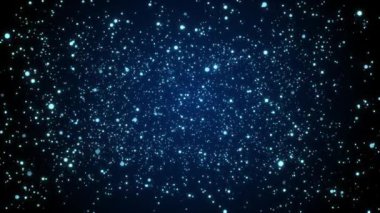 Siyah Döngü Arkaplanda Yüzen Doğal Organik Toz Parçacıkları.