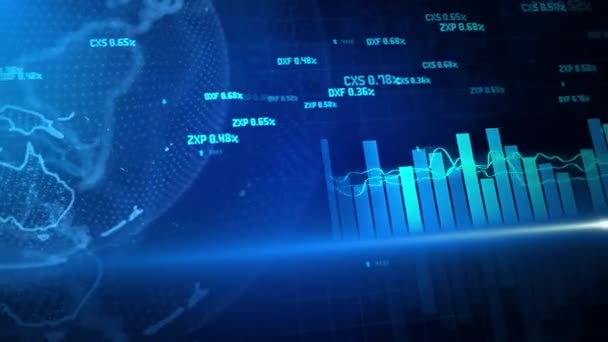 Digital Stock exchange market chart or forex trading graph Background — Vídeo de stock