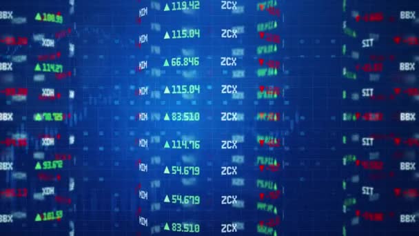 Abstrakt finansiell bakgrund med online aktieinformation Loop Bakgrund. — Stockvideo