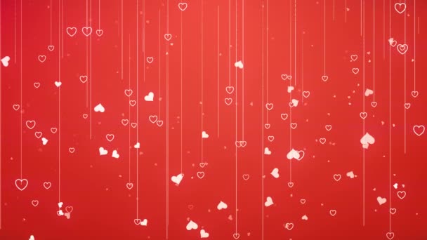 Valentine Day Backgrounds motion graphics Valentine day animated shapes and particles — Stock video