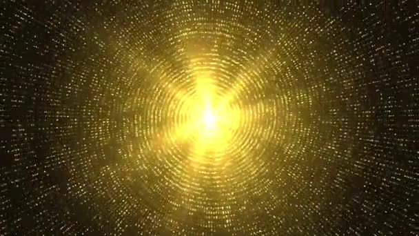3D 4K Absztrakt Robbanás arany fények szikrázó vonalak Fénysebesség. Ünnepi arany mozgás hurok háttér. — Stock videók