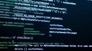 Şifrelenmiş hızlı kaydırma programlama güvenlik hackleme kod döngüsü Canlandırma Arkaplanı.